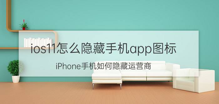 ios11怎么隐藏手机app图标 iPhone手机如何隐藏运营商？